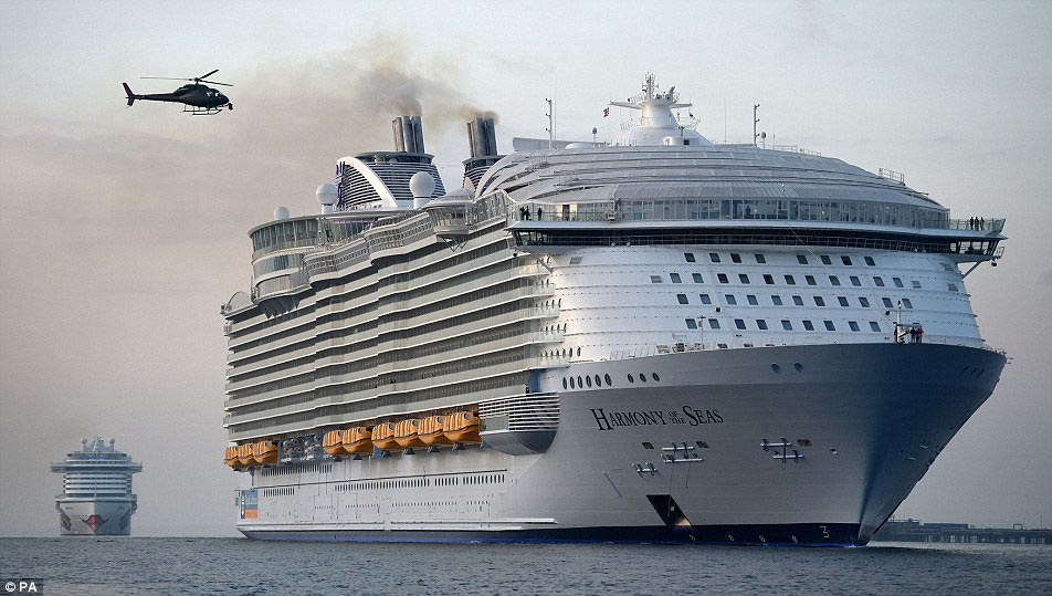 The freshly completed world’s largest cruise ship –  HARMONY OF THE SEAS